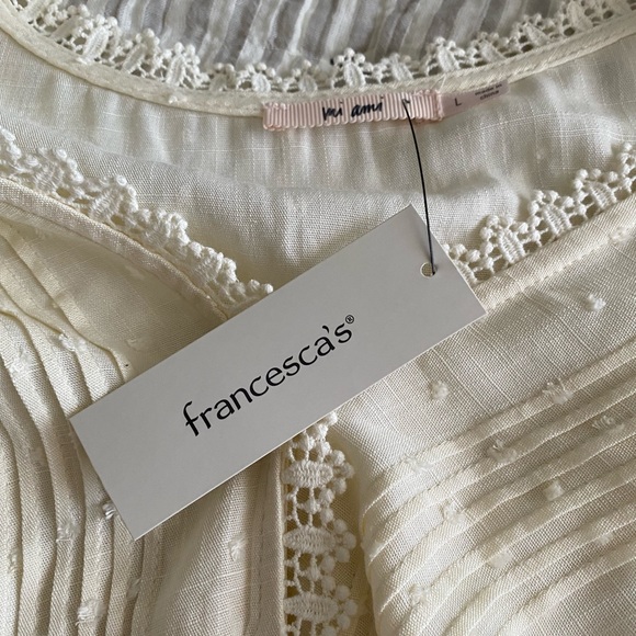 Beautiful NWT Surplice front cotton blouse. - Picture 3 of 6